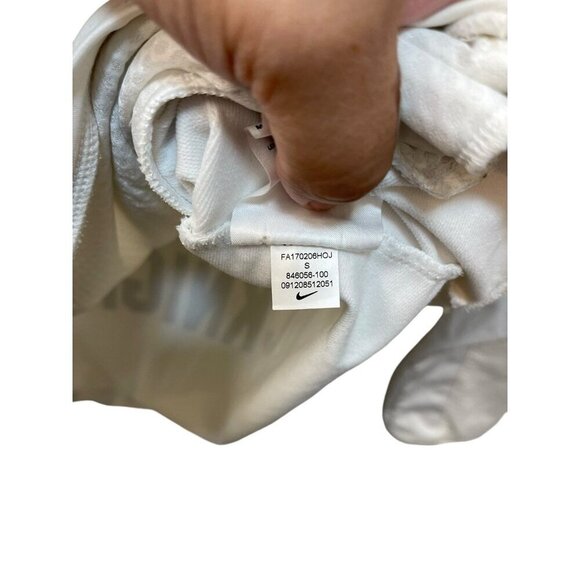 Nike Hybrid BP Crew Sweatshirt Women’s Size Small White Thermal Zip Pockets - Picture 4 of 10